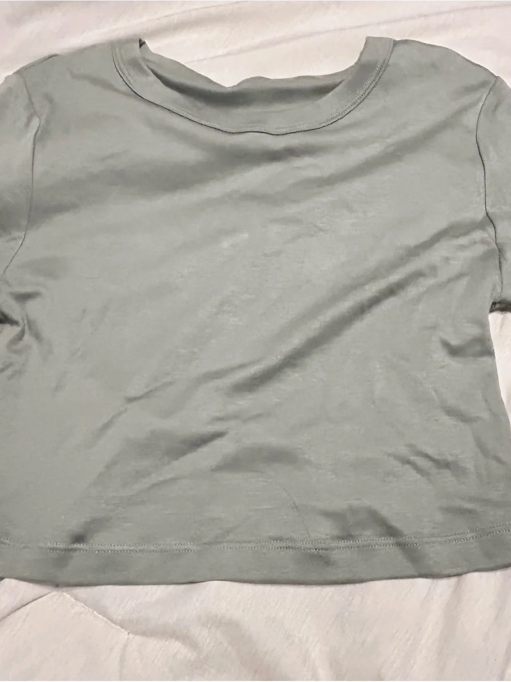 ALO Yoga Short Sleeve Crop Top in Sage